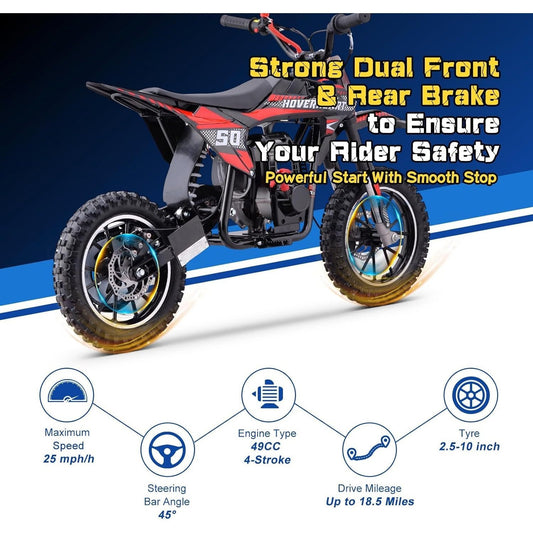 49CC 4-Stroke Gas Mini Dirt Bike